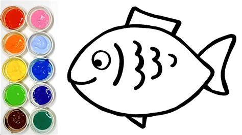 Dessiner un poisson pour bébé - Coloriage POISSON pour les enfants