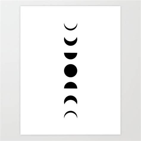 Minimal Moon Phases Tattoo Design