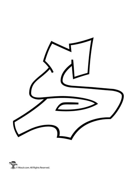 Graffiti Capital Letter S | Woo! Jr. Kids Activities | Graffiti lettering, Graffiti lettering ...