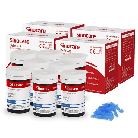 Buy sinocare Blood Glucose Test Strips x 200 pcs, ic Test Strips for ...