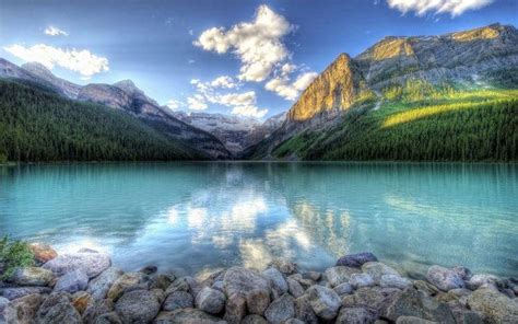 mountain, Lake, Forest, Rock, Landscape, Nature Wallpapers HD / Desktop ...