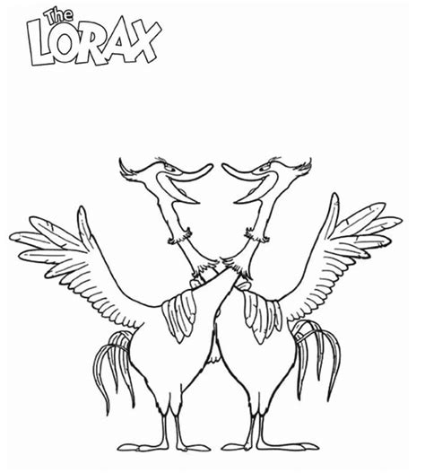 The Swomee Swans From The Lorax Coloring Pages Lorax Coloring Pages ...