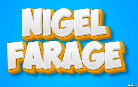 Nigel Farage Text Effect and Logo Design Celebrity