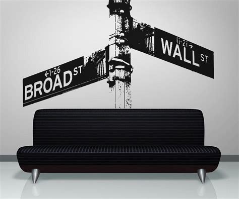 Vinyl Wall Decal Sticker Wall Street Sign #OS_AA561