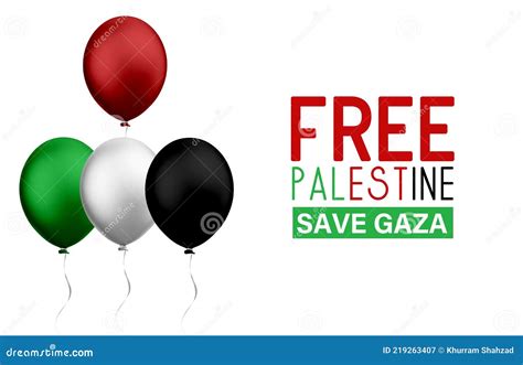 Free Palestine Save Gaza Lettering with Flying 3d Balloons of Multiple Colors - Free Palestine ...