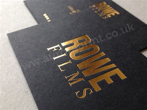Luxury hot foil printed business cards and stationery.