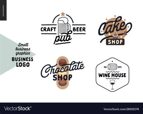 Logo - small business graphics cafe Royalty Free Vector