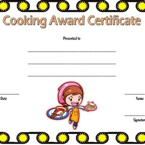 Cooking Competition Certificate Template 6 | Paddle Certificate