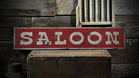 Saloon Sign Saloon Decor Old Saloon Sign Western Saloon - Etsy