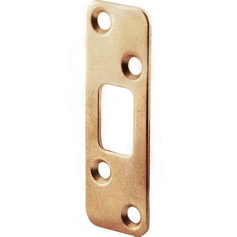 Buy the Kwikset 83223-005 Round Corner Deadbolt Strike Plate, Antique Brass Finish ~ 1.25" W x 3 ...