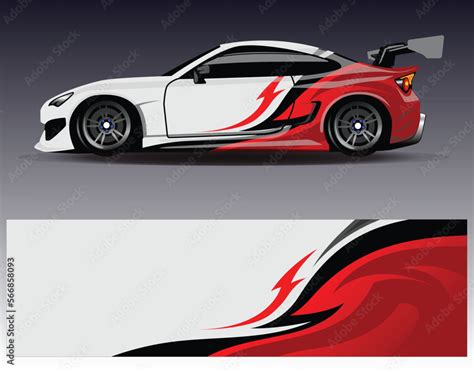 Car wrap design vector. Graphic abstract stripe racing background kit ...