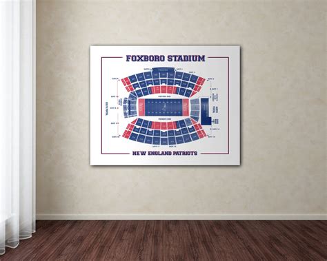 Print of Vintage Foxboro Stadium Seating Chart Seating Chart - Etsy