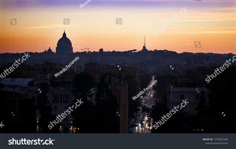 Rome Skyline Silhouette Stock Photo 1373051648 | Shutterstock