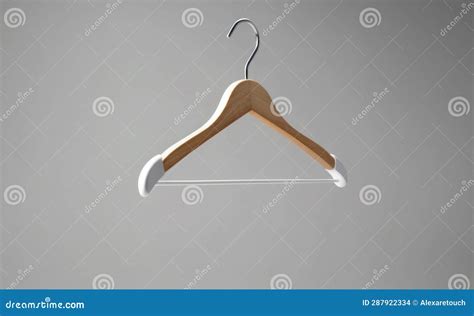 White Wooden Clothes Hanger, Stock Photo - Image of store, background: 287922334