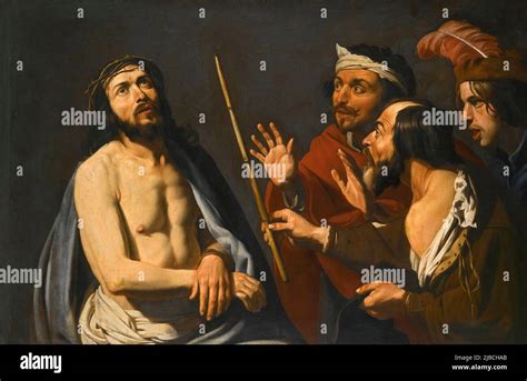 The mocking of Christ by Matthias Stom (1615–1649 Stock Photo - Alamy