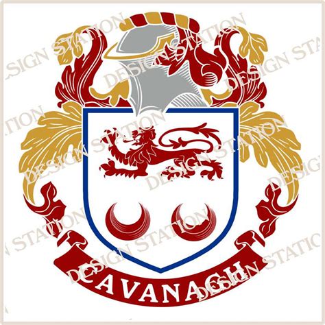 Cavanagh Family Crest Vector Graphic - My Personal Jewellery