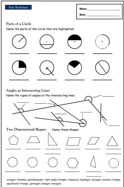 Circles, Lines and Naming Shapes - Studyladder Interactive Learning Games