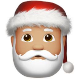 Santa Claus: Medium-Light Skin Tone Emoji (U+1F385, U+1F3FC)