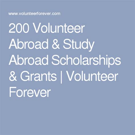 200 Volunteer Abroad & Study Abroad Scholarships & Grants | Study abroad scholarships ...