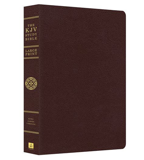 KJV Study Bible Large Print Burgundy Bonded Leather | Beulah Book Shop