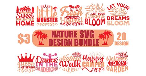 Nature SVG Design Bundle Bundle · Creative Fabrica