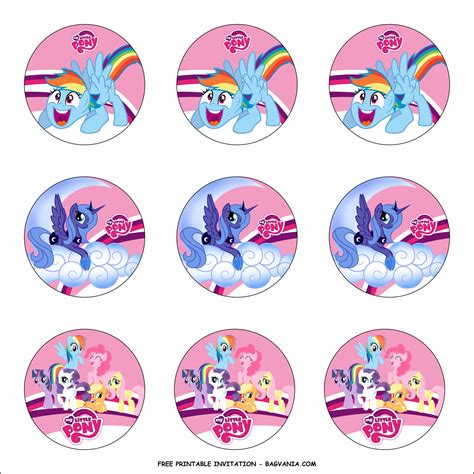 My Little Pony Cupcake Toppers Templates | FREE Printable Birthday ...