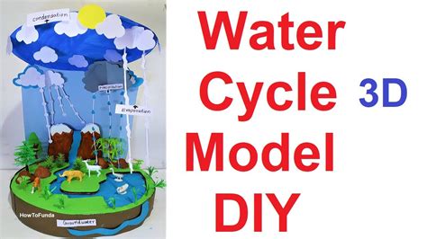 water cycle model (3D) making for science fair project | DIY at home | howtofunda - YouTube