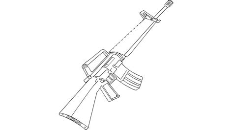 M16 Rifle Drawing Tutorial II M16 Rifle sketch Drawing - YouTube