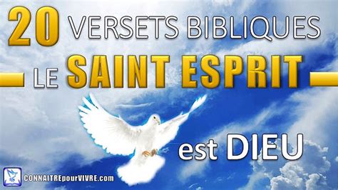 20 versets bibliques démontrant que le Saint Esprit est Dieu