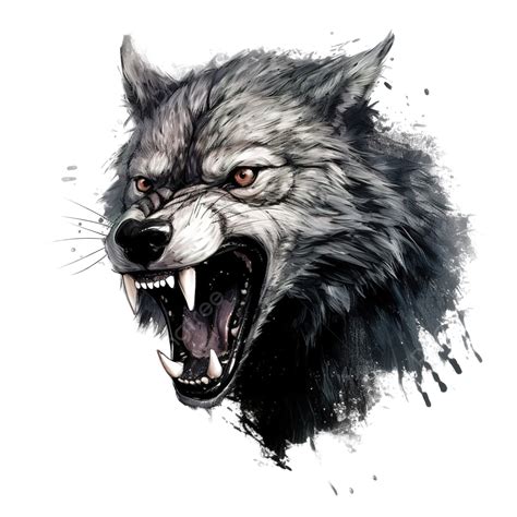 Angry Wolf Drawing