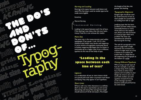 the typog - raphy book cover is black and green