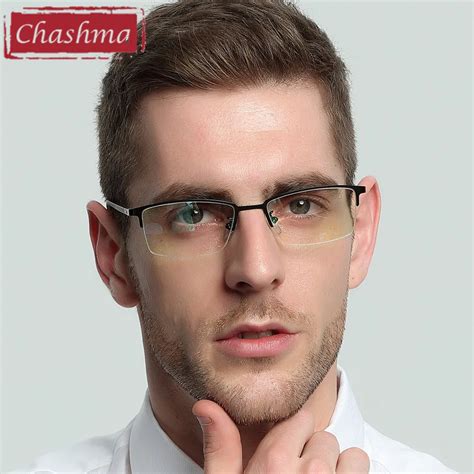 Aliexpress.com : Buy Chashma Brand Alloy Optical Glasses Frame Men Half ...