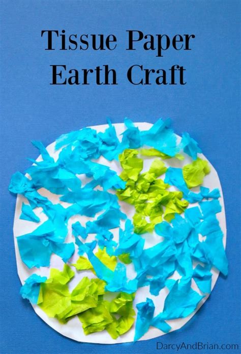 Easy Tissue Paper Earth Day Craft for Kids