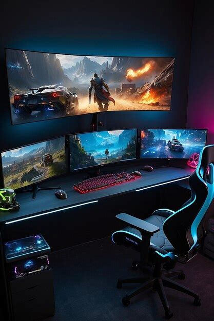 Premium Photo | Setup gaming pc