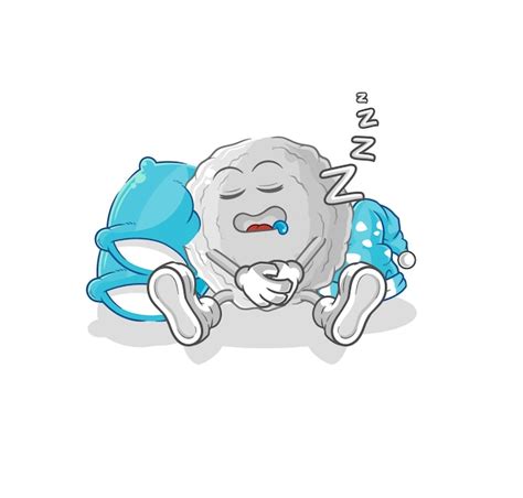 Premium Vector | Rock sleeping character cartoon mascot vector