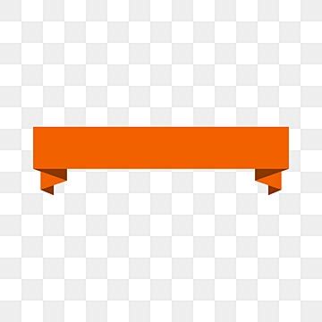 Orange Ribbon Clipart Transparent Background, Orange Simple Ribbon Banner, Simple Ribbon Banner ...