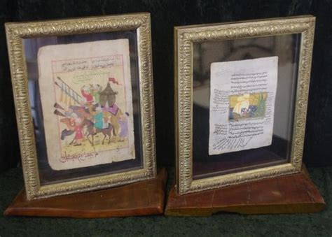 Turkish Mounted Miniature Paintings (42cm) - Miniatures & Silhouettes - Precious Objects