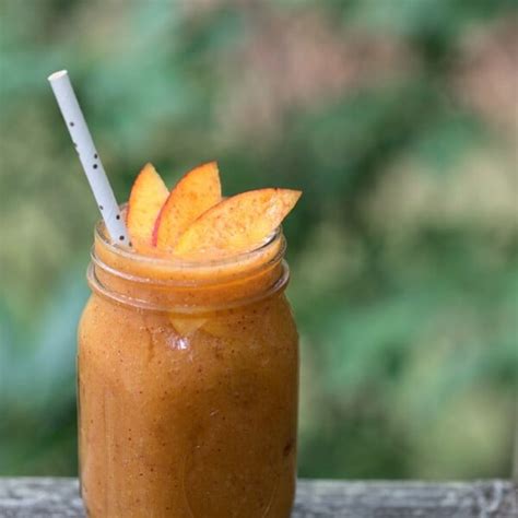 Vegan and Banana-Free Peach Mango Smoothie - Foolproof Living