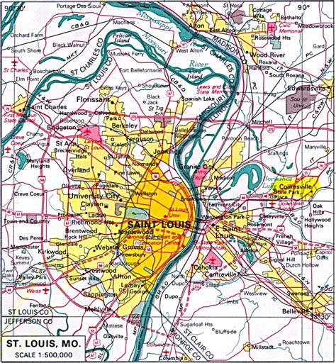 Maps of St.Louis City Map, Missouri, United States - mapa.owje.com