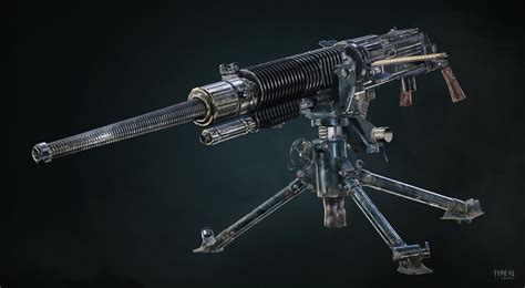 ArtStation - Type 92 Heavy Machine Gun - Game Ready | Game Assets
