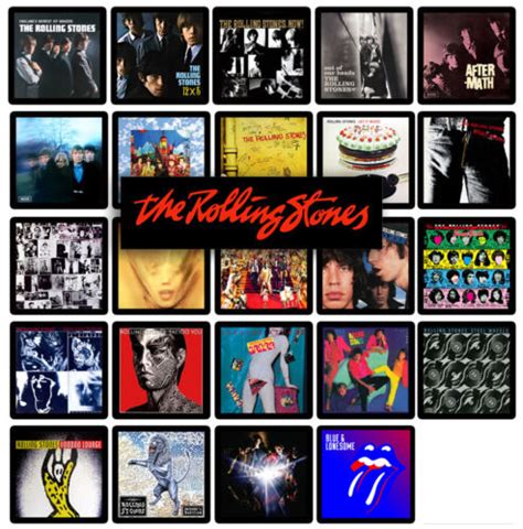 ROLLING STONES 24 US Albumcover Diskographie Magnete Lot (Beatles LED ...