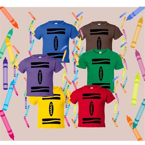 Kid's Crayon Shirt Costume Favorite Color Funny Tee - Etsy