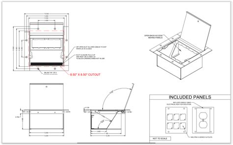 Full Pocket AV Floor Box | AV Floor Boxes | Data Floor Boxes | AV Table ...