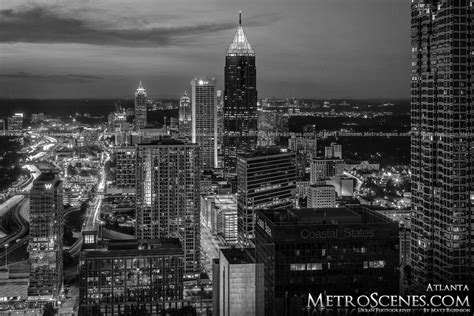 Atlanta Skyline Black and White - MetroScenes.com - Black and White ...