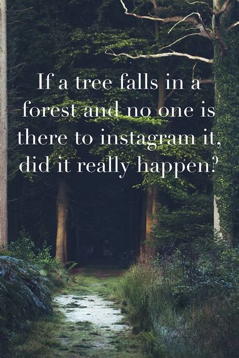 If a tree falls in a forest -modern day quote | Forest quotes, Autumn trees, Quote aesthetic