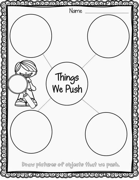 Push And Pull Worksheets For Kindergarten - worksheeta