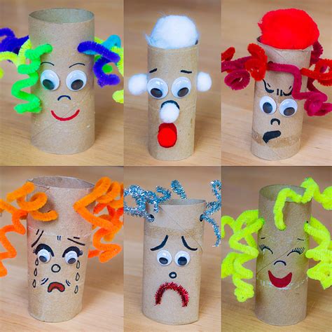 Emotions (Body) • Feelings (Mind) ️DIY 😃😮😡😢☹️😆Puppets ♻️🚽Craft 🎥 101 ...