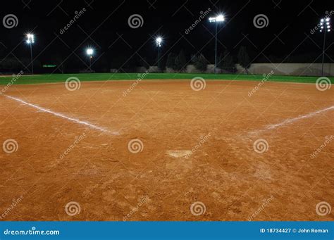 Softball field stock image. Image of outfield, plate - 18734427