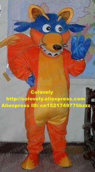 New Orange Swiper Fox Vixen Mascot Costume Mascotte With Yellow Fat ...