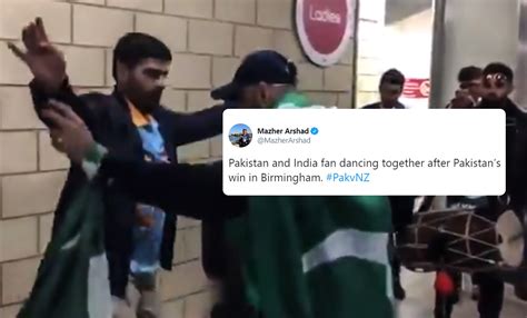 India and Pakistan Cricket Fans Uniting to Dance Together Is The True ...